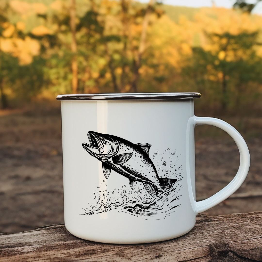 Fisk emaljekopp