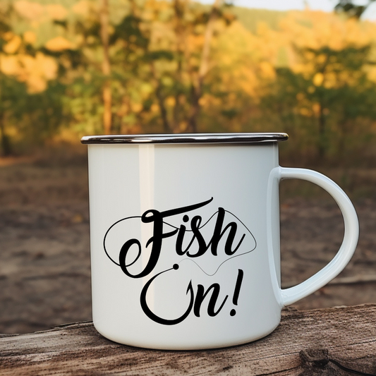 Fish on emaljekopp